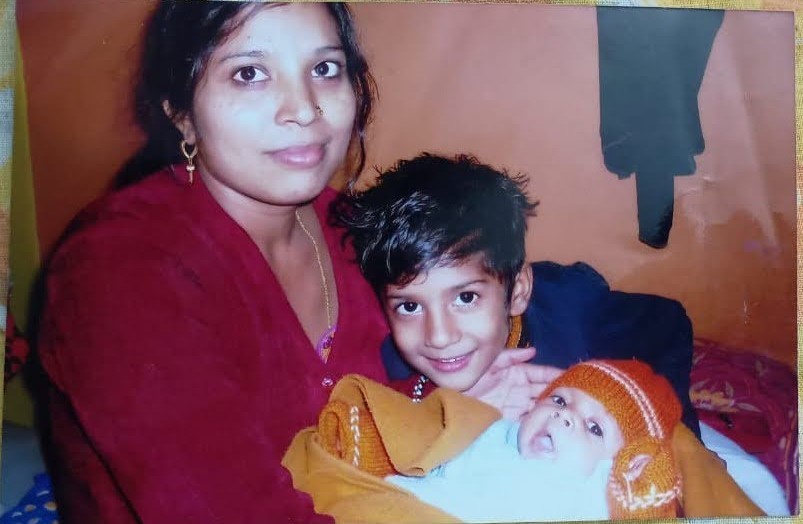 Me, Mummy ji and lil Bro